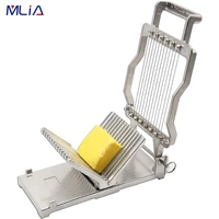 mlia commercial cheese slicer 1cm 2cm stainless steel wire cheese cutter butter cutting board machine making dessert blade