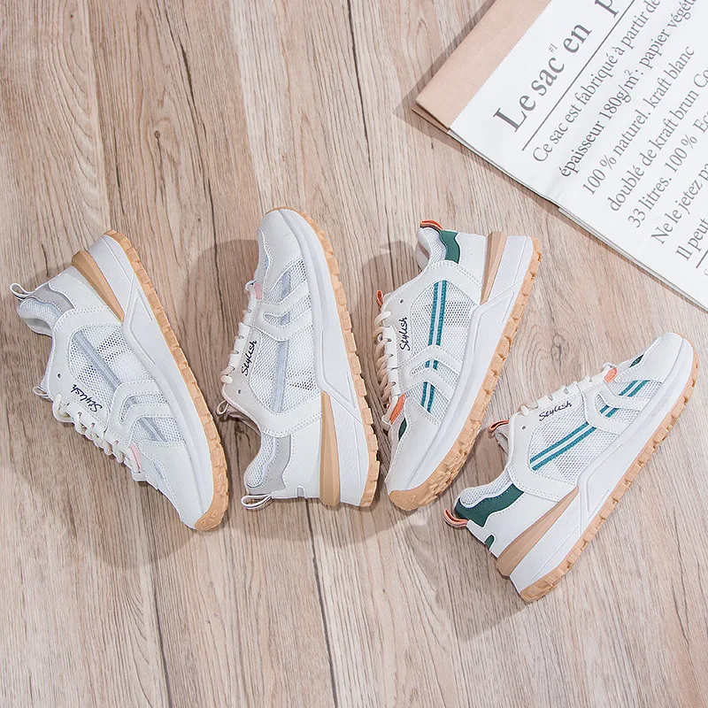Women Shoes 2022 Summer New Shoes Women's Ins Tide Mesh Breathable Women's Shoes All-match Running Shoes Student Sports Shoes