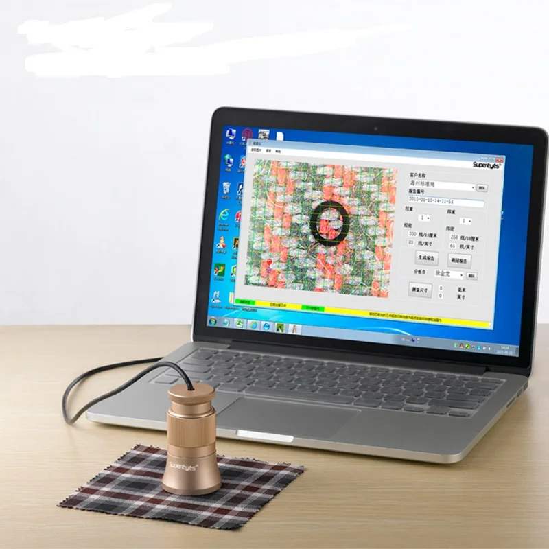 

Automatic 200X USB digital cloth textile yarn thread counter testing instrument magnifying glass for textile fabric industry