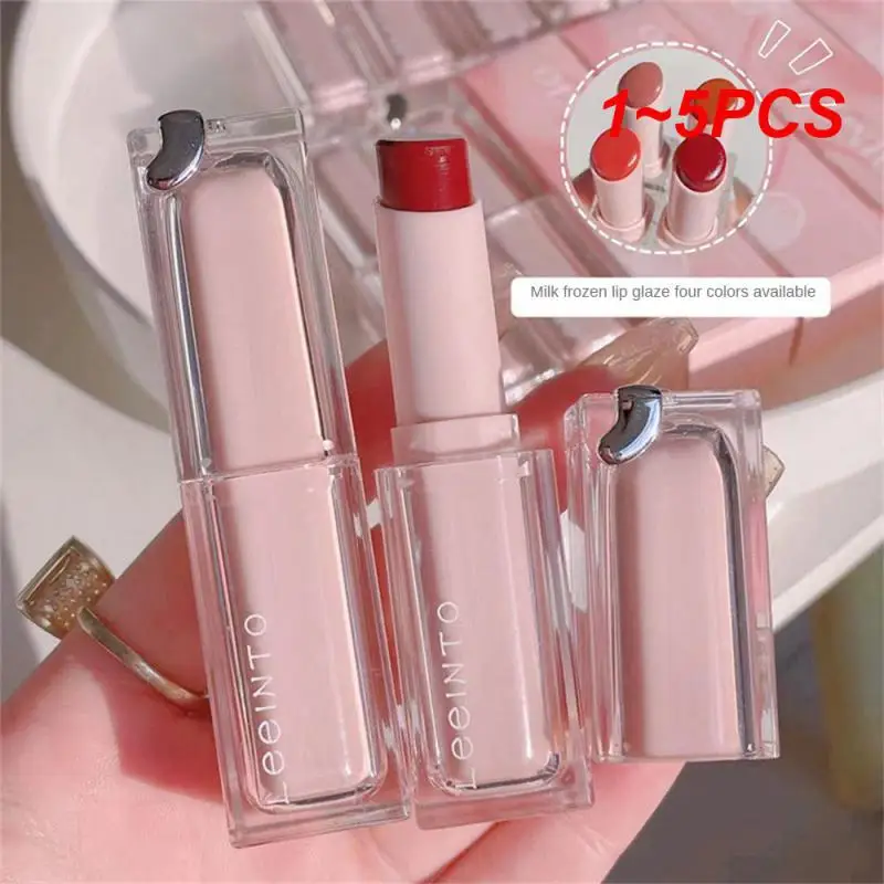 

1~5PCS 2023 New Pink Popsicle Mirror Lip Gloss Jelly Water Light Moisturizing Lip Glaze Clear Quickly Dries Lipstick New