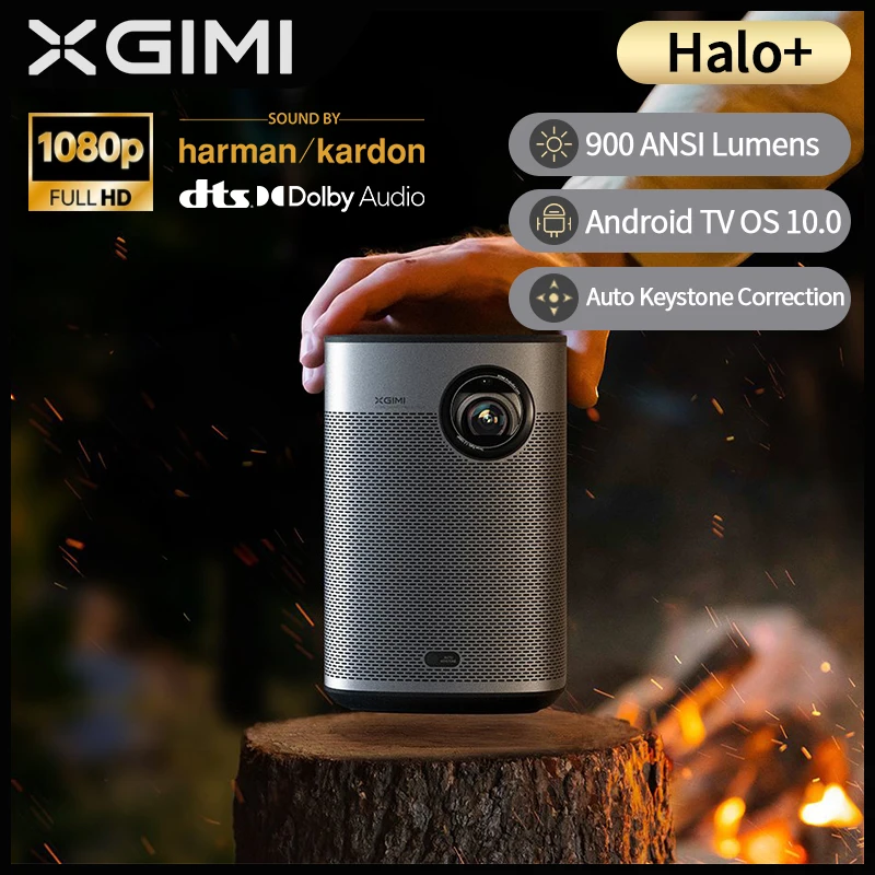 XGIMI Halo Plus глобальная версия + DLP портативный проектор без экрана TV 1080P Full HD Android 10 0