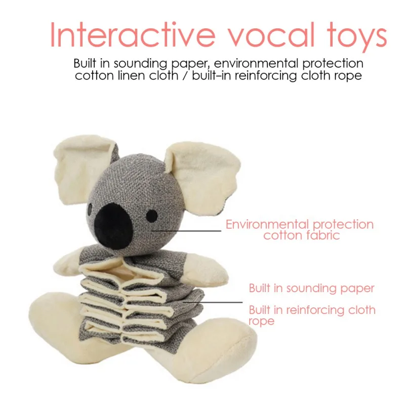 Плюшевая игрушка для собак жевательное животное кенгуру коала устойчивая к