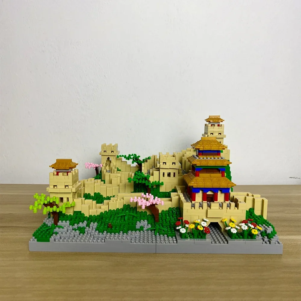 Конструктор Великая стена из микроблоков-Shanhaiguan Yanmenguan DIY Детский пазл 3D сборная