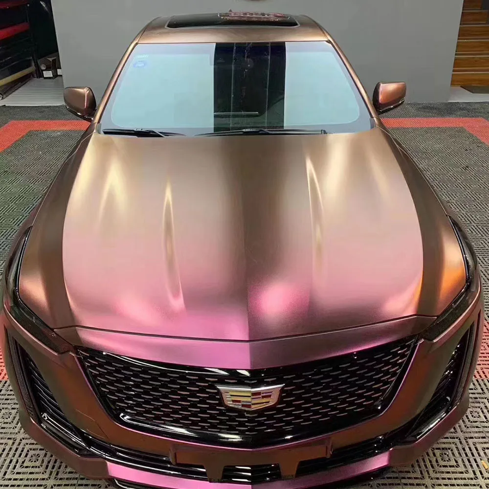 

1.52*18m Matte Diamond Chameleon Vinyl Car Wrap With Air Release Car Body Pvc Sticker