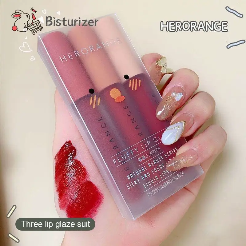 Easy To Color Matte Lip Glaze Three Velvet Lip Glaze Beauty And Health White Lip Glaze White. Not Easy To Decolorization Lasting