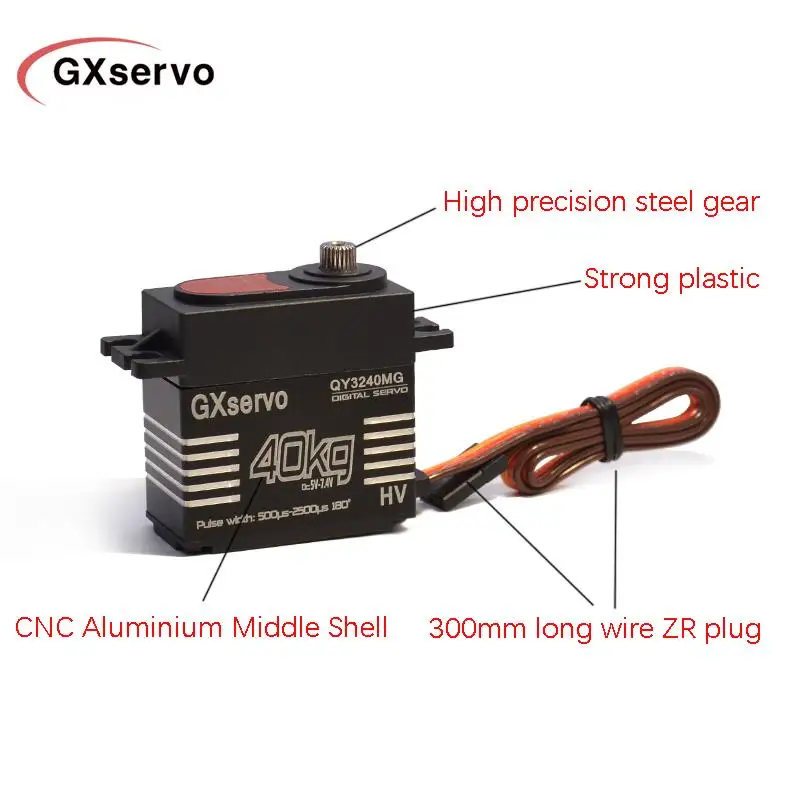 Сервопривод GXservo с большим крутящим моментом, 35 кг, 40 кг, металлическая шестерня, цифровые сервоприводы для радиоуправляемых аксессуаров 1/8, 1/10, пульт дистанционного управления, игрушечный автомобиль, робот, гусеничный