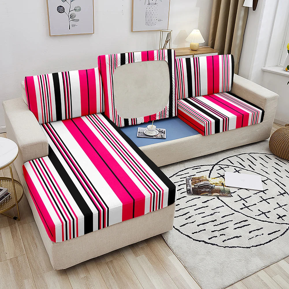 

Эластичный чехол для дивана, наволочка в клетку в полоску, с современным геометрическим рисунком, защита мебели, украшение для дома