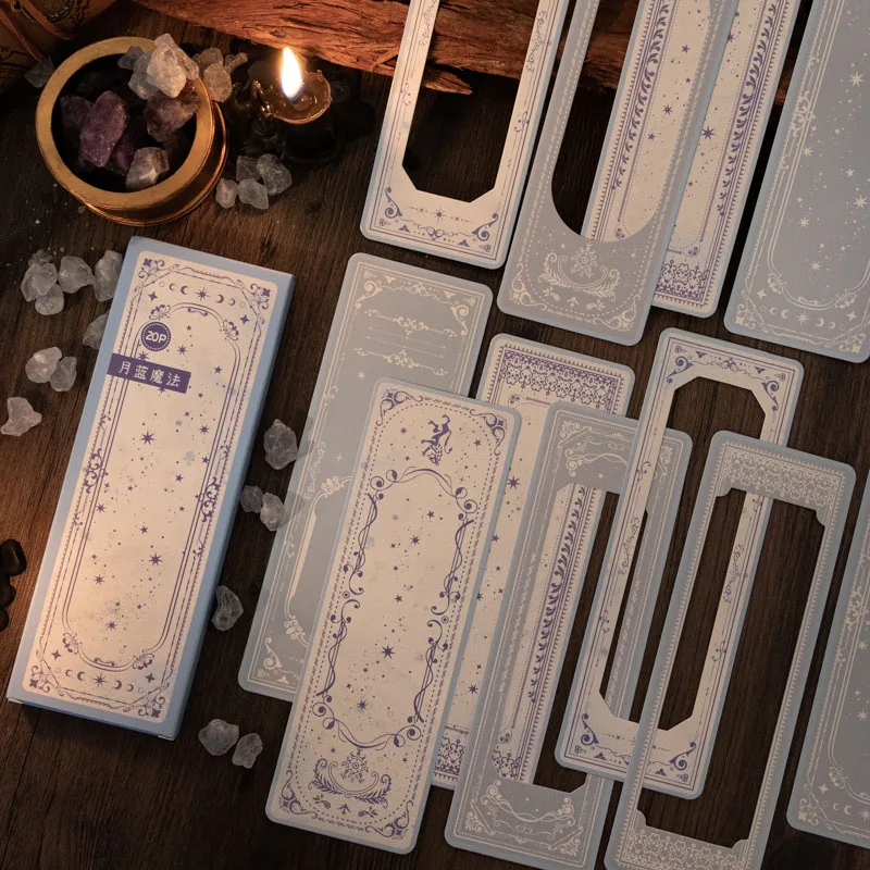 

20 pcs/pack Bookmark Art Retro Plant Message Small Card Student Gift Book Tab Decoration Collage Material Card 4 models