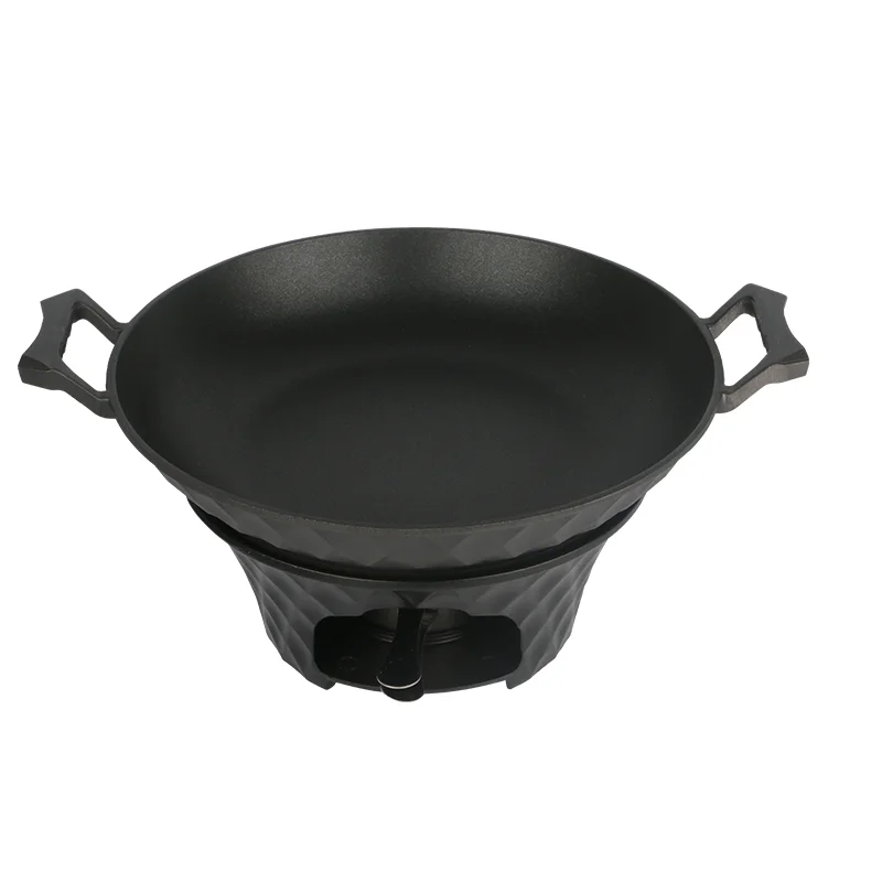 Non-Stick Small Hot Pot Home Use and Commercial Use Featured Aluminum Alloy Griddle Pot Liquid Solid Tableware