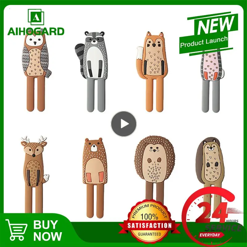 

2/3/5PCS Animal Magnetic Hooks Multifunctional Removable Decorative Fridge Sticker Message Refrigerator Magnets Key Storage