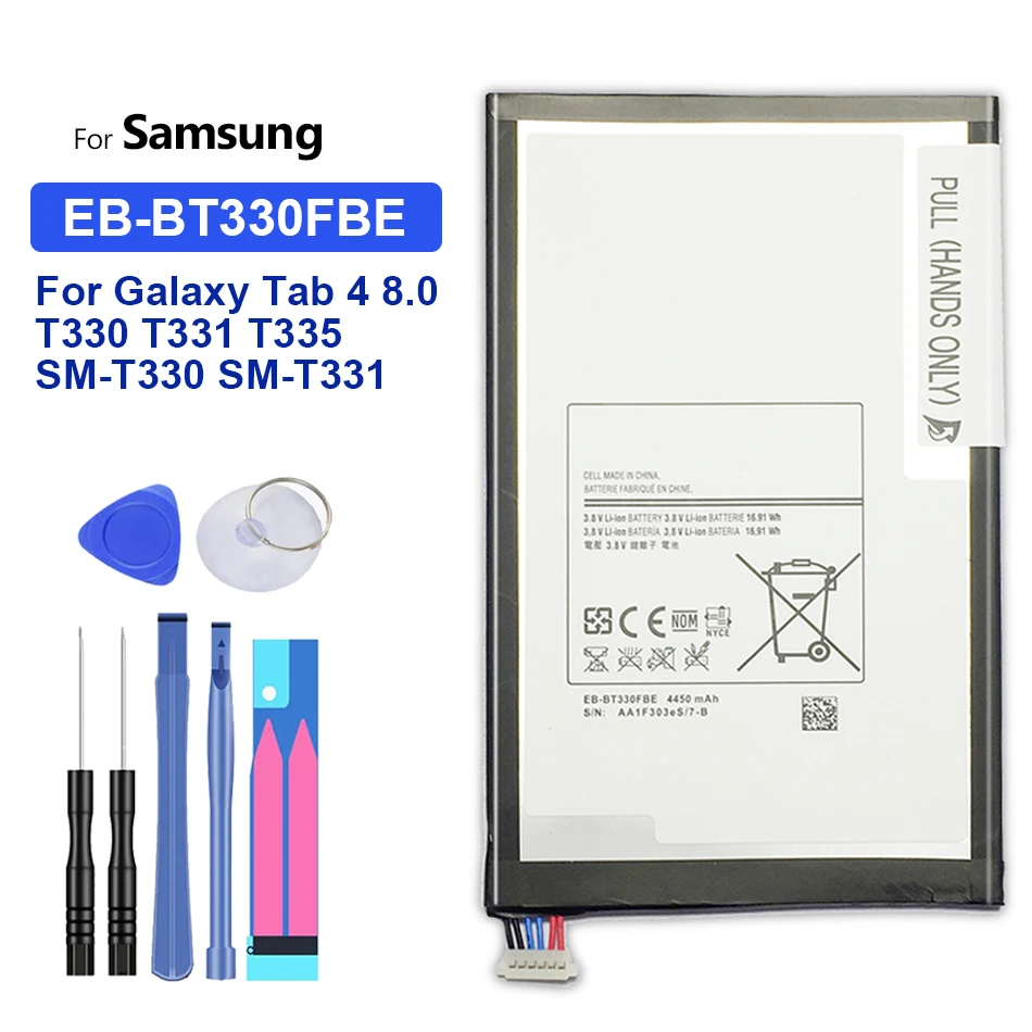 

EB-BT330FBE Battery For Samsung Galaxy Tab 4 8.0 T330 T331 T331C T335 SM-T330 SM-T331 SM-T335 Bateria 4450mAh Tracking Number