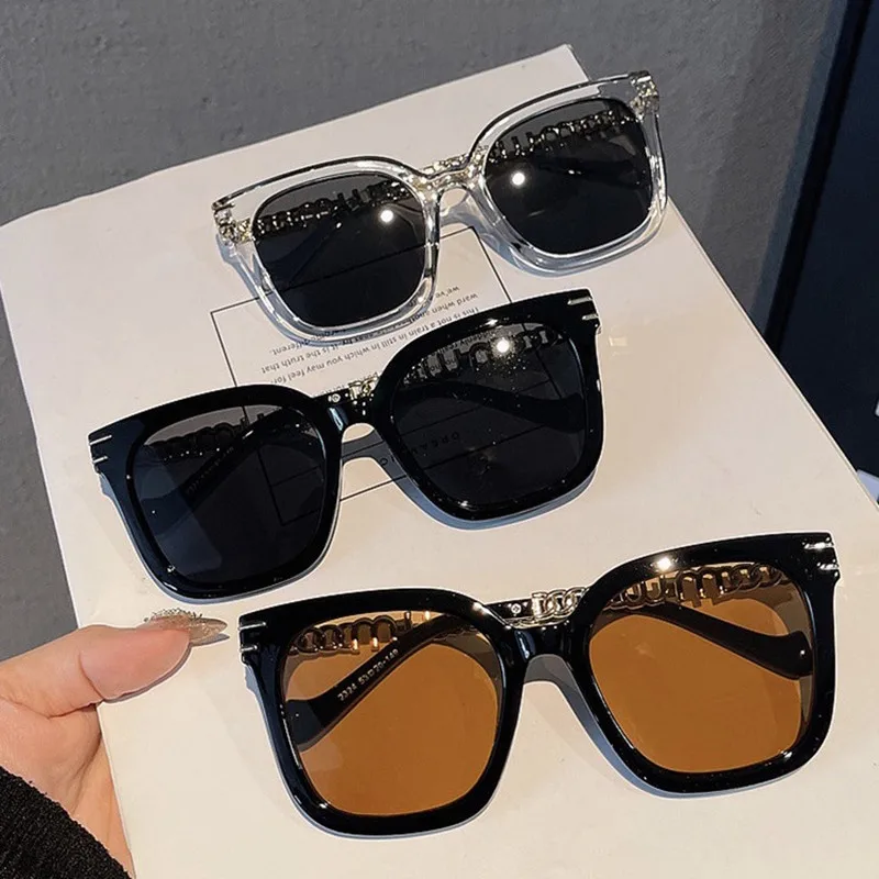 Новые модные солнцезащитные очки в квадратной оправе для женщин Роскошные с