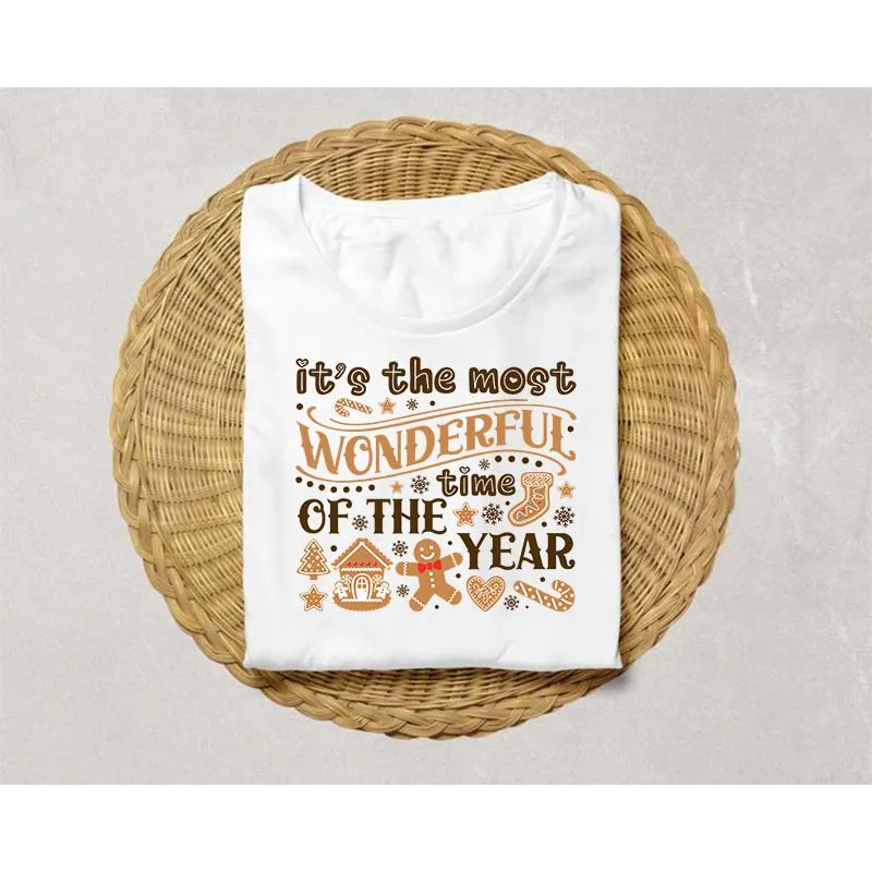 Рождественская железная нашивка с принтом футболки капюшоном серия пряников дом