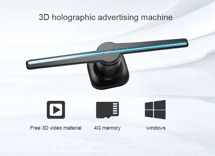 42см 50см 65см 100см 3d голограммный дисплей Вращающийся светодиодный рекламный