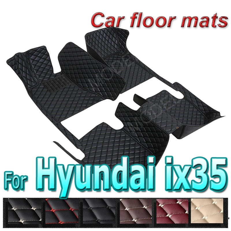 

Коврики для Hyundai ix35 2017 2016 2015 2014 2013 2012 2011 2010, автомобильные коврики, аксессуары для интерьера автомобиля, кожаные коврики