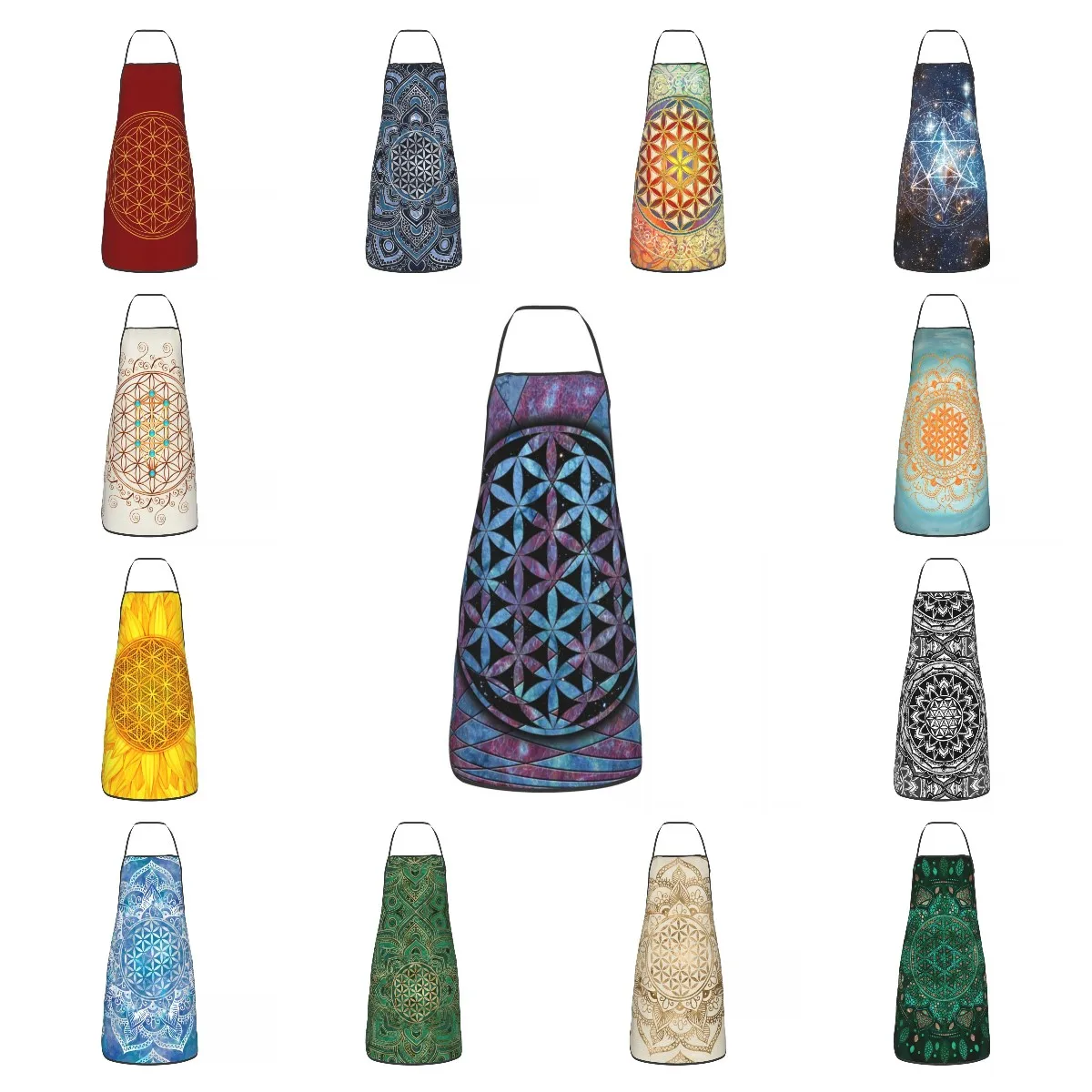 

Фартук «цветок жизни» с изображением священной геометрической мандалы
