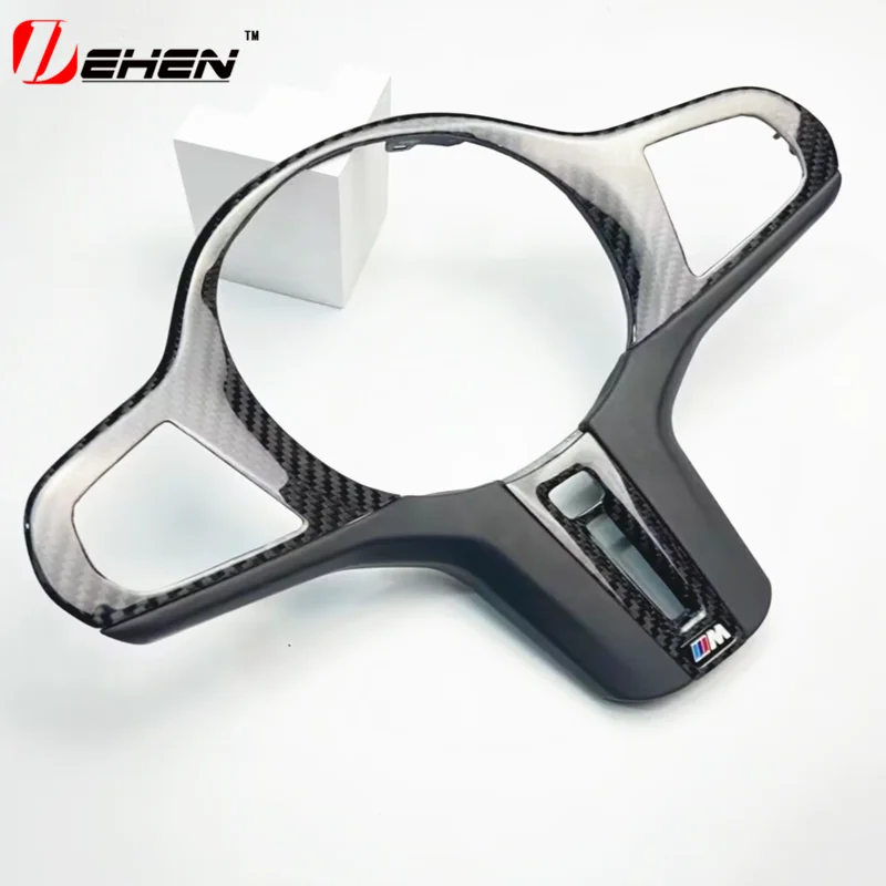 For BMW G20 G22 G23 G26 G42 G80 G82 G83 G87 G29 1 2 3 4 series M3Real Carbon Fiber Steering Wheel Trim Cover Frame M Merformance