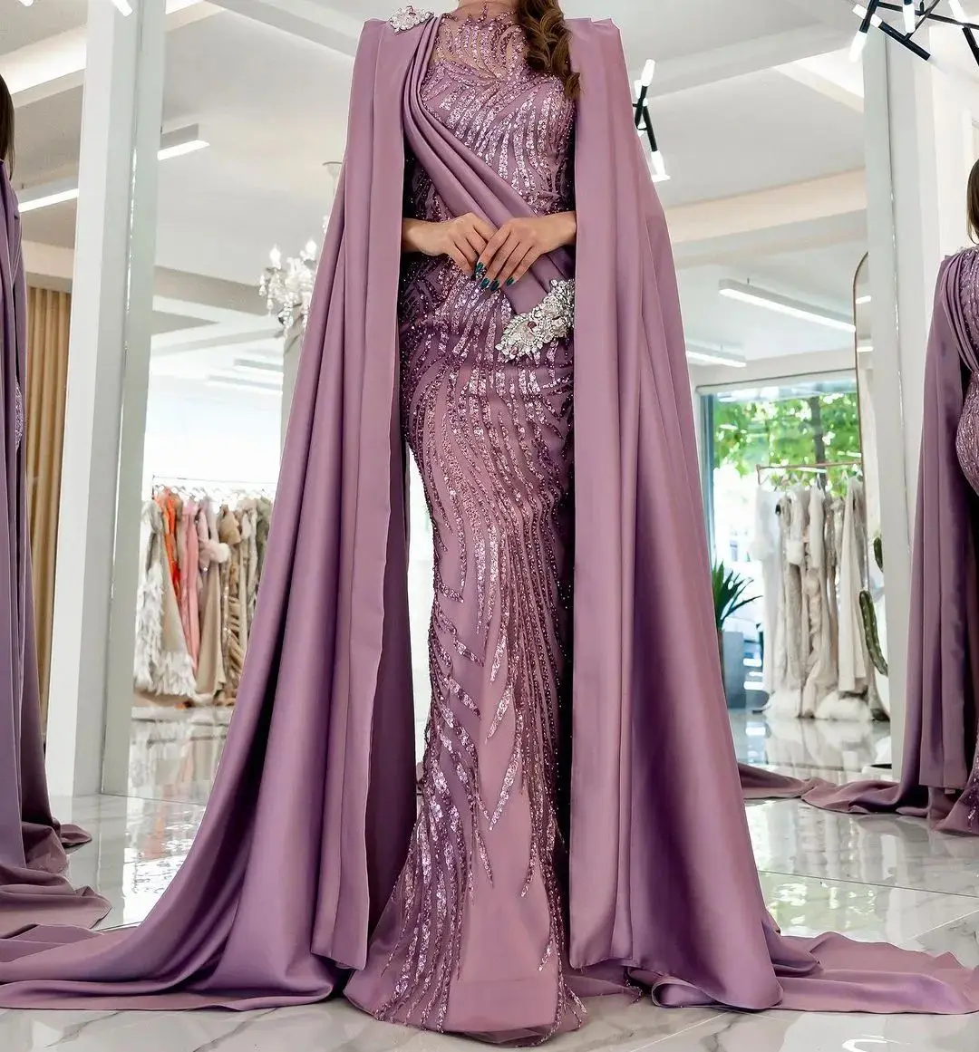 

Женское вечернее платье-русалка, роскошное платье без рукавов со шлейфом и блестками, платье для выпускного вечера, для Саудовской Аравии