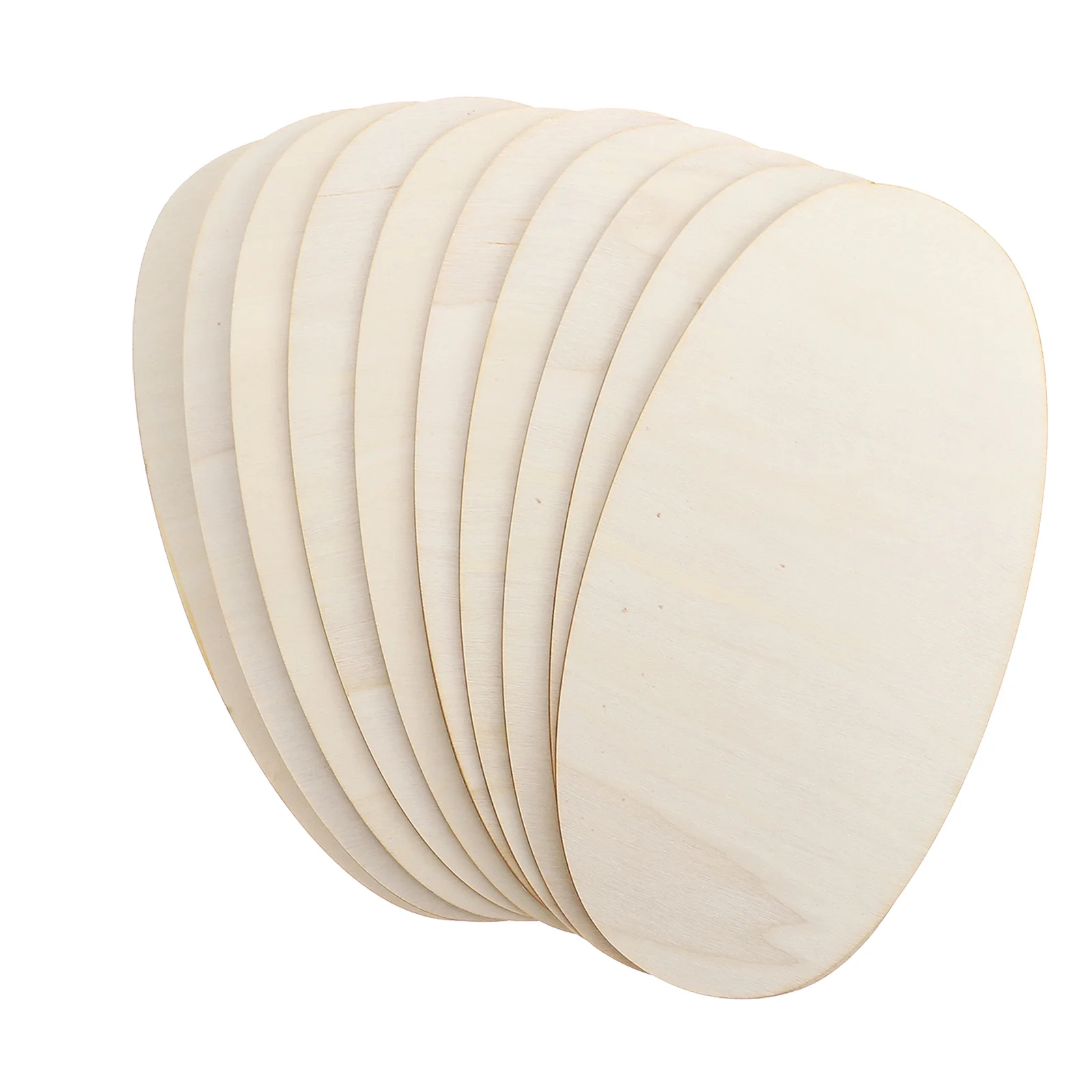 

10 Pcs Decorative Wood Ornaments Unfinished Chips DIY Materials Woodsy Wooden Circle Graffiti Slices Blank Pieces Discs