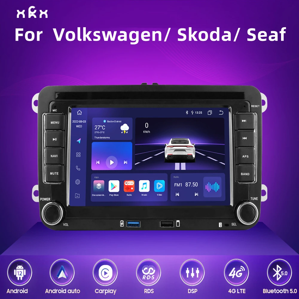 

XCHX Car Android 10 Radio Multimedia Player 4G Carplay 2din For VW/Volkswagen/Golf/Passat/b7/Polo/b6/Skoda/Seat/Octavia/Jetta