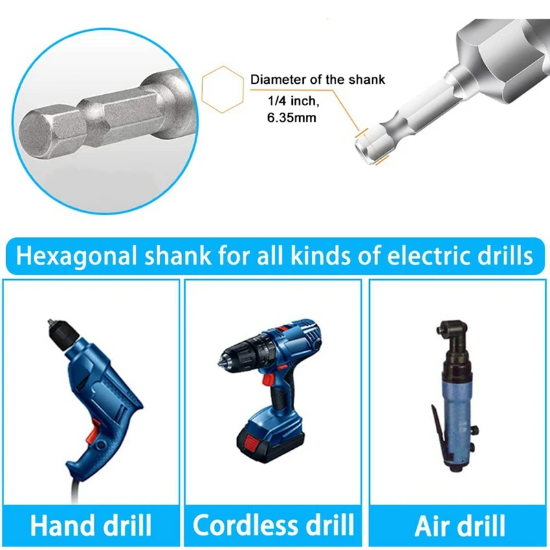 Набор Магнитных отверток биты для ударных дрелей с длинным болтом и шестигранной
