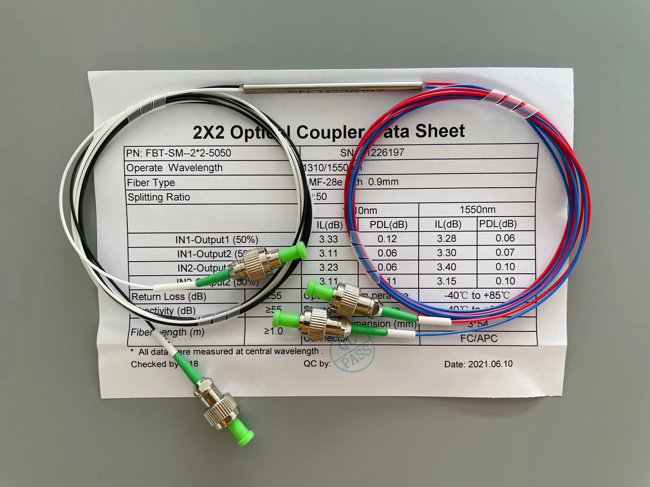 Одномодовый сплиттер FC/APC 1310 нм 2*2 FBT | Мобильные телефоны и аксессуары