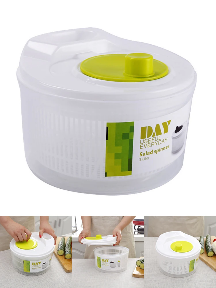 

Quick Salad Spinner Salad Spinner Vegetable Lettuce Washer Dryer Serving Bowl Container Large Vegetables Kitchen Accessories