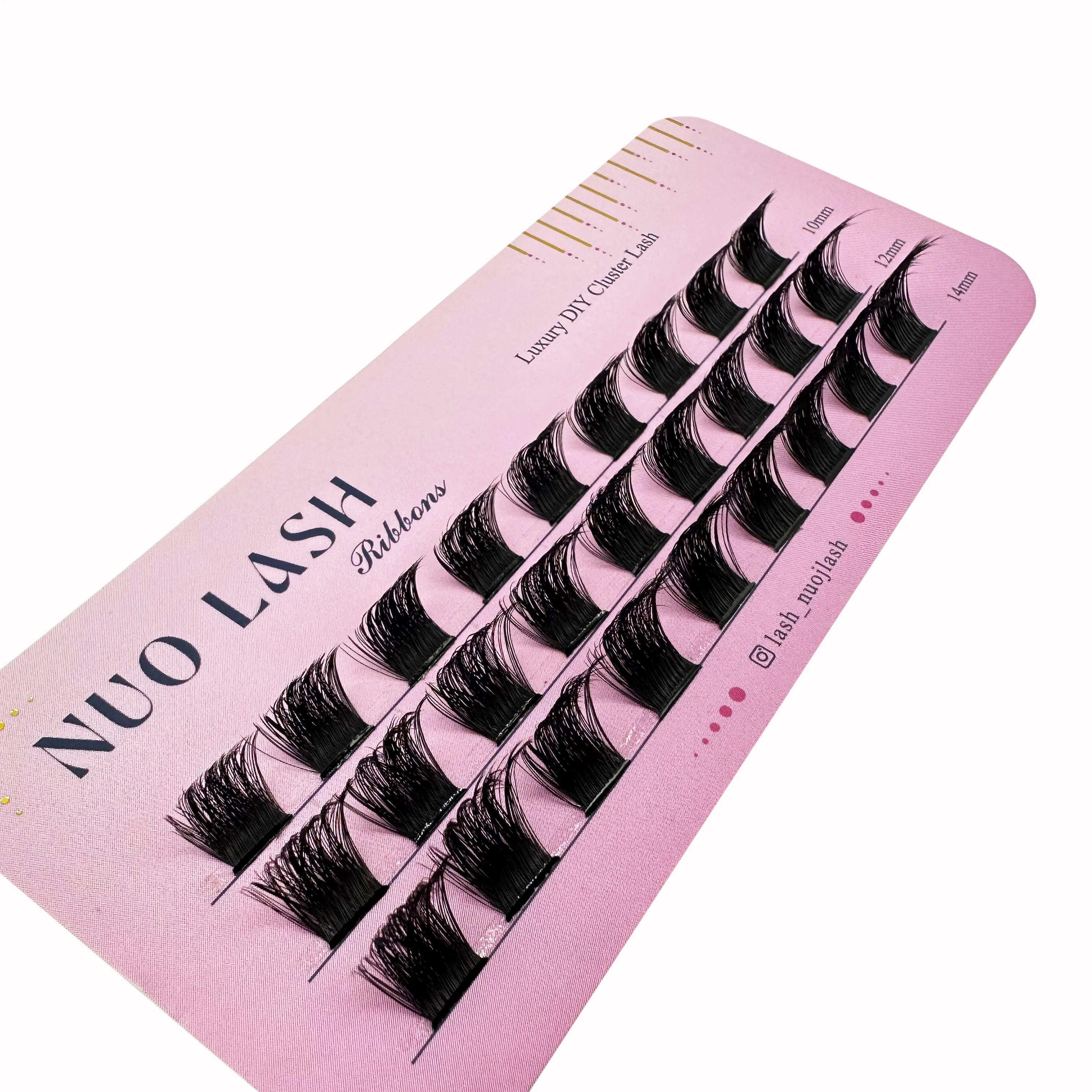 Кластерные ресницы черные 1 см-1.5 см