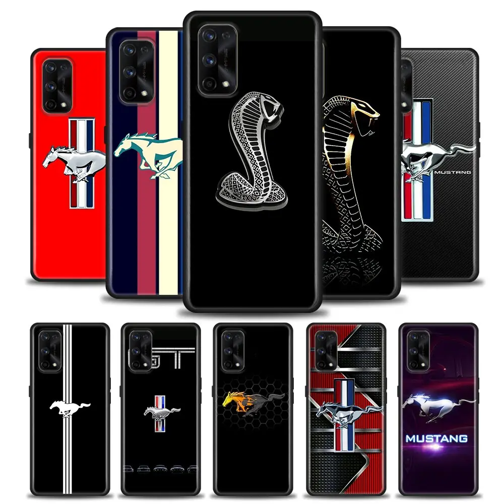 

Phone Case for Realme C3 C21 C25 C11 C12 C20 C35 Oppo A53 A74 A16 A15 A9 A54 A93 A31 A52 A5s TPU Case Luxury Mustang Car Logo