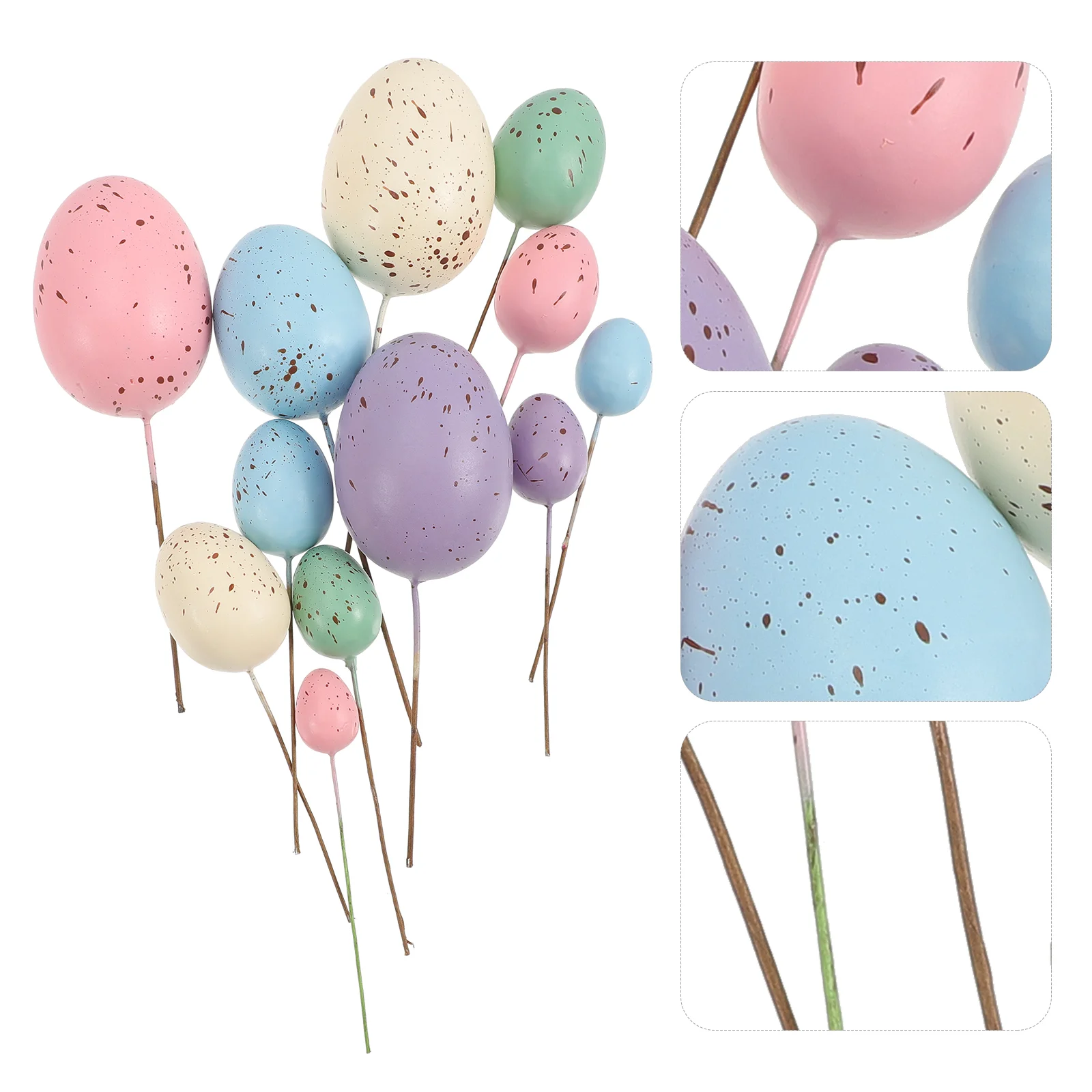 

35 Pcs Fake Easter Eggs Balloon Ornament Easter Egg Tree Branches House Ornaments Easter Foam Eggs Decorate Easter Egg Twigs