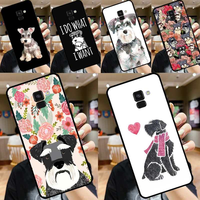Schnauzer Puppy Dog Art Case For Samsung J3 J5 J7 2017 A3 A5 J1 2016 A6 A8 J4 J6 Plus J8 A7 A9 2018 Phone Coque