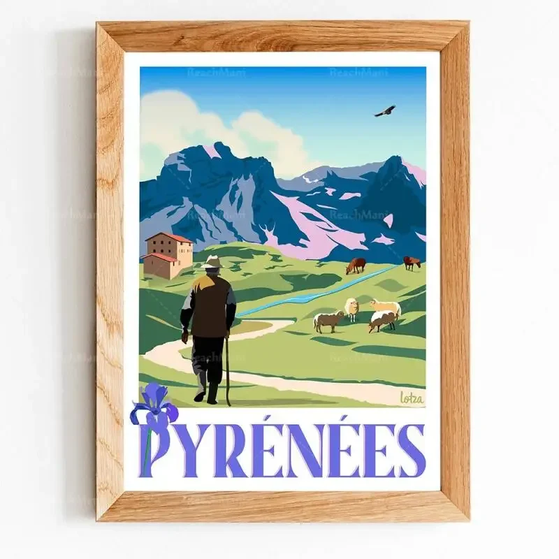 Дорожный Постер Montagne Pyrenees La Rochelle Charante-Mer Islands Пляжный Декор Печать На Холсте Без