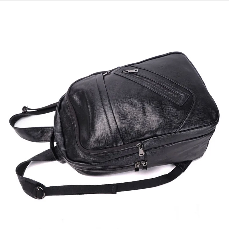 Man Woman Backpack Genuine Leather Large Capacity Fashion Computer Bags Softback Male Business Travel Female Bag Teenager Gift