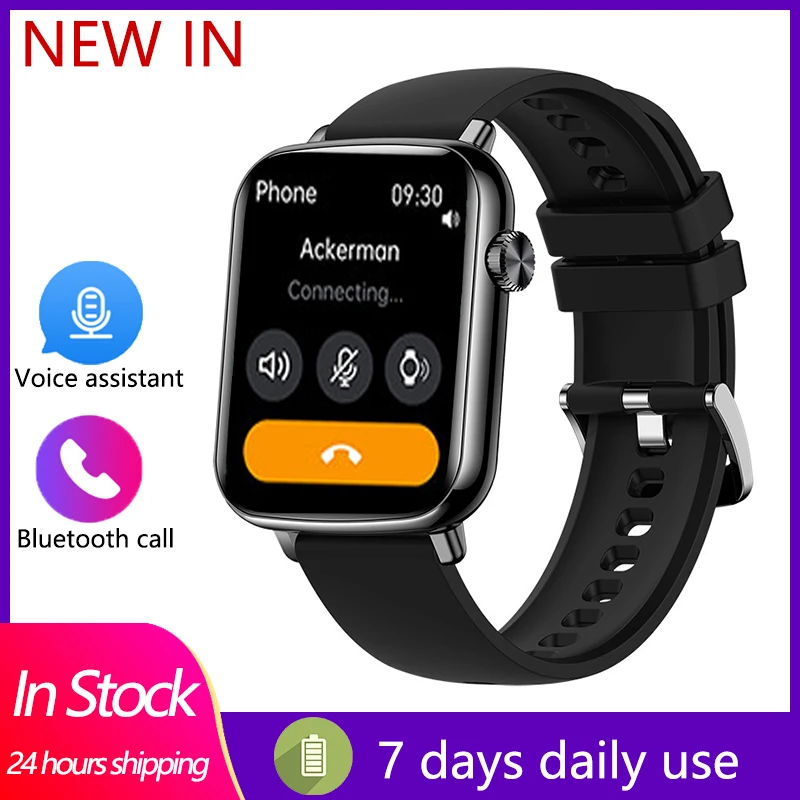 

Smart Watch Men Women Dial Calls Blood Pressure Stress Monitor Smartwatch Waterproof IP67 Message Reminder Wristwatch 2023 New