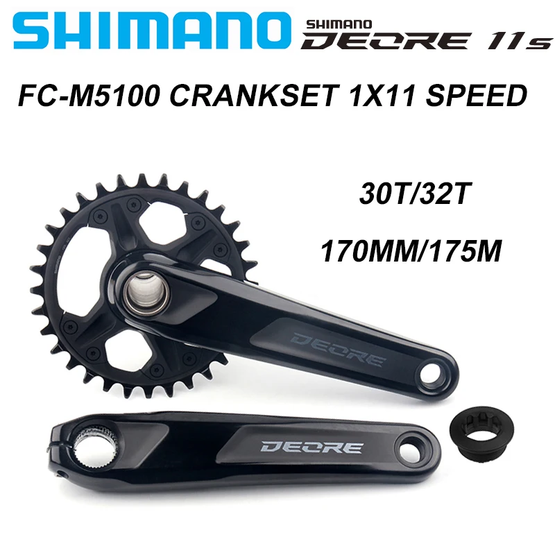 SHIMANO DEORE FC M5100 Велосипедная группа 1x11-скоростная шатун из алюминиевого сплава