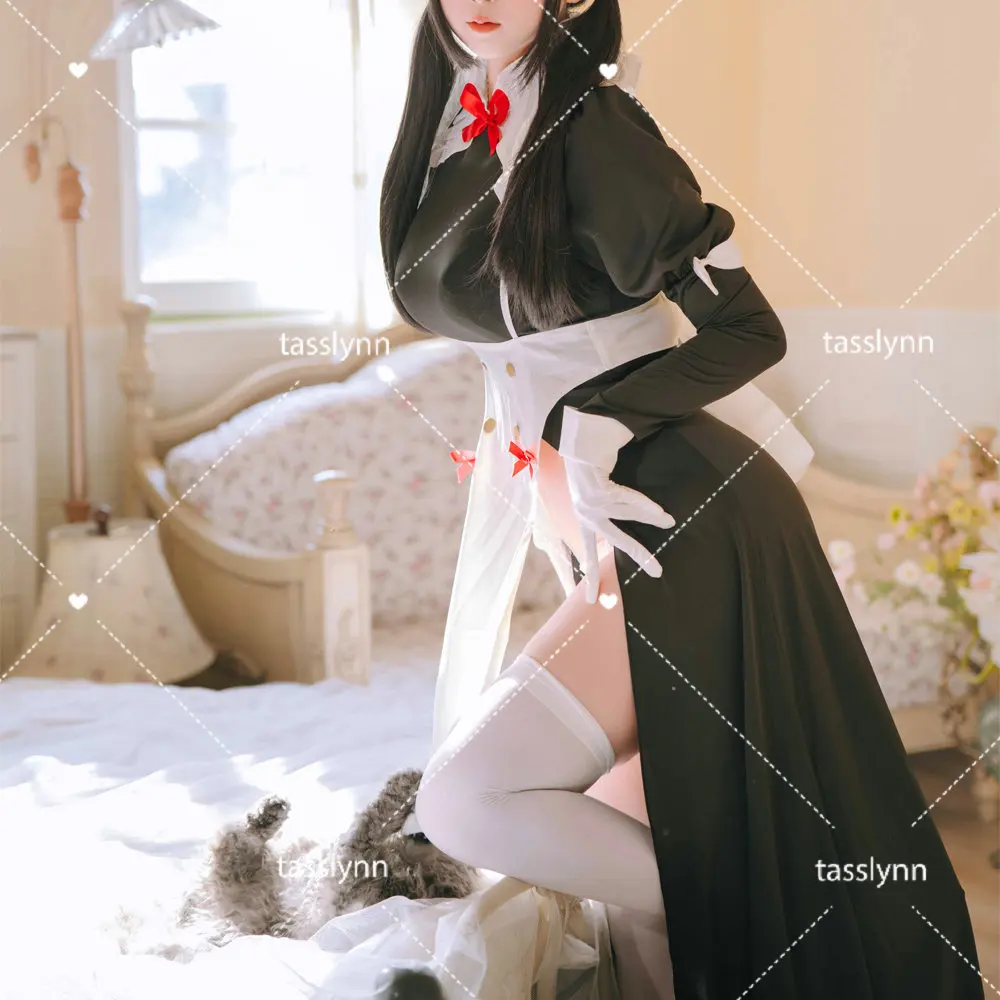 Платье горничной в стиле аниме костюм кошачьей для косплея Chowbie Maid Master Akina