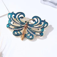 large crystal rhinestones butterfly brooches for women spring insect brooch pin coat brooch fashion costume jewelry dropping