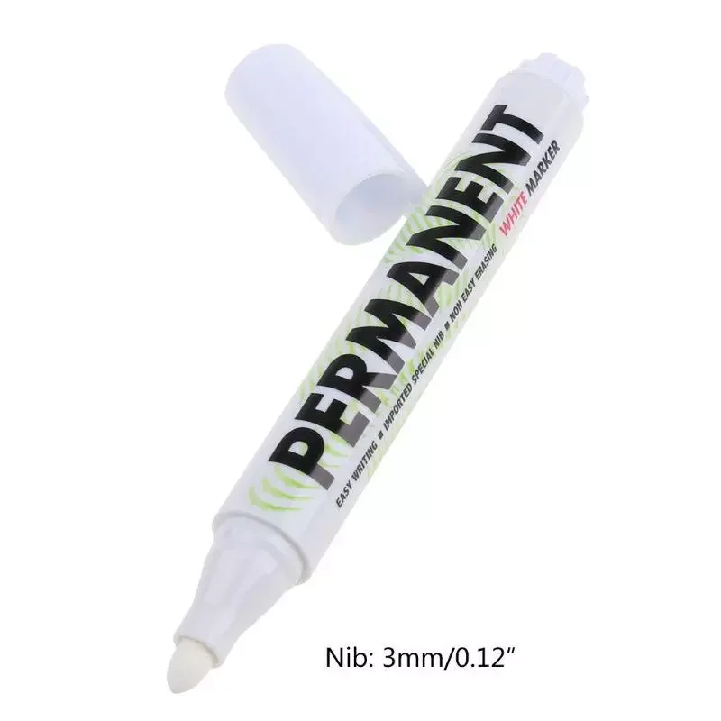 

White Marker Pen Paint Oil Car Tire Marker Pen Waterproof Paint Graffiti Pen Office Supplies Marker Paintbrush Writing Tool Pen