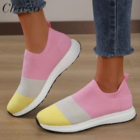 2022 large sized flats women all season daily mix colors ladies slip on comfy casual loafers 35 45 female running sport sneakers