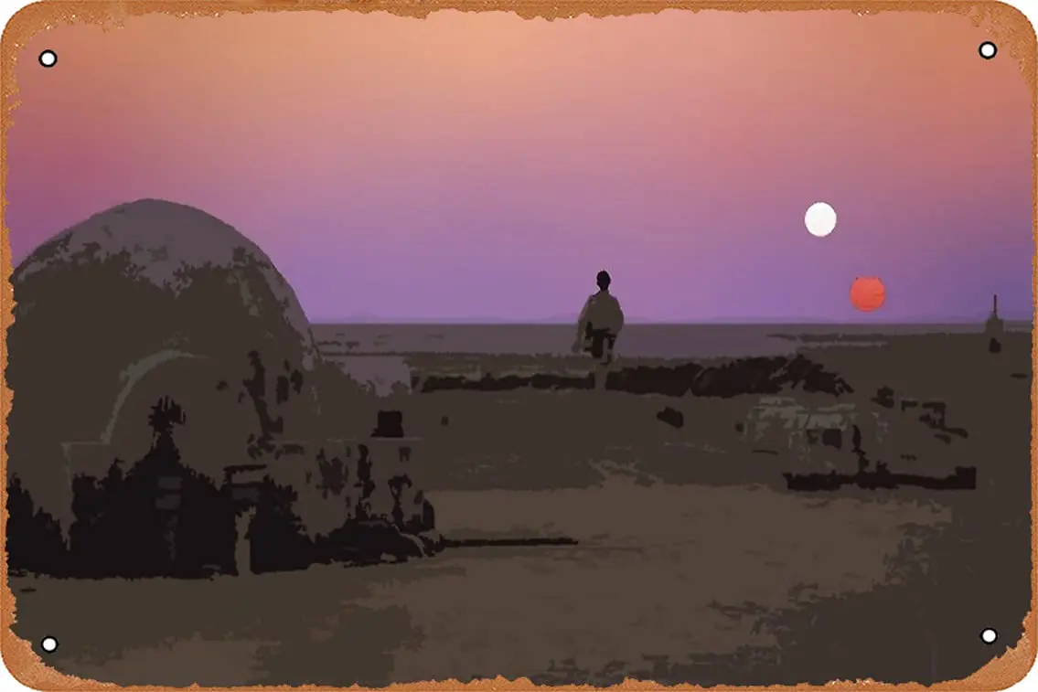 Niumwang металлический знак-Tatooine оловянный плакат 12X8 дюймов