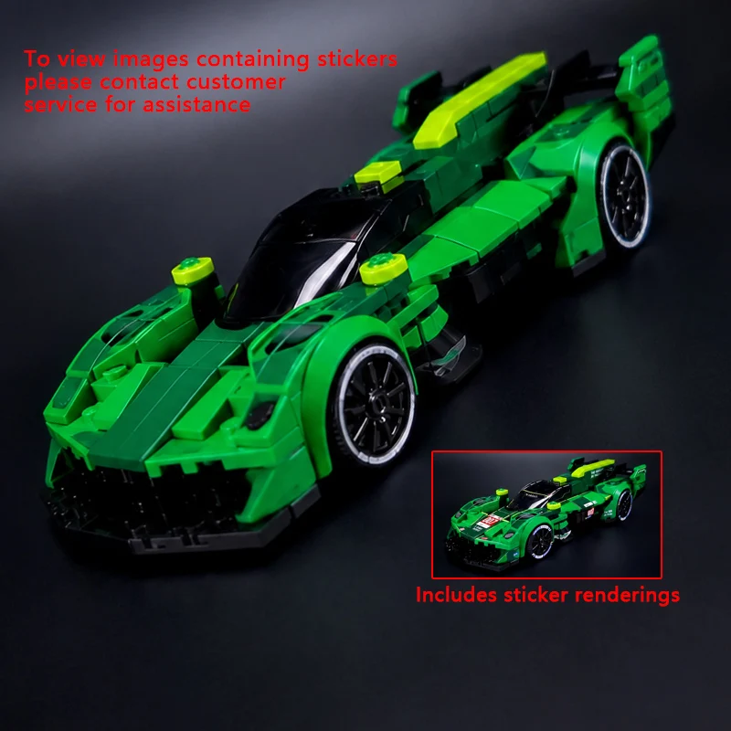 Фото Модель гоночного автомобиля Speed Racing Car MOC, конструктор из строительных блоков AMR WEC IMSA Le Mans, модульная технология, детские праздничные подарки, набор для сборки игрушек №1