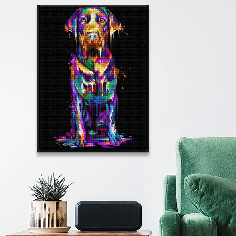 

Алмазная вышивка «сделай сам», животное, круглая алмазная живопись, собака, вышивка крестиком, Алмазная мозаика, роспись, декоративная карт...