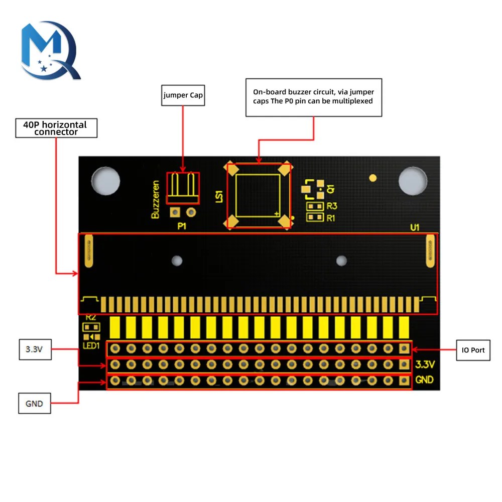 Плата расширения Micro Bit со светодиодным индикатором работы коммуникация IIC или SPI