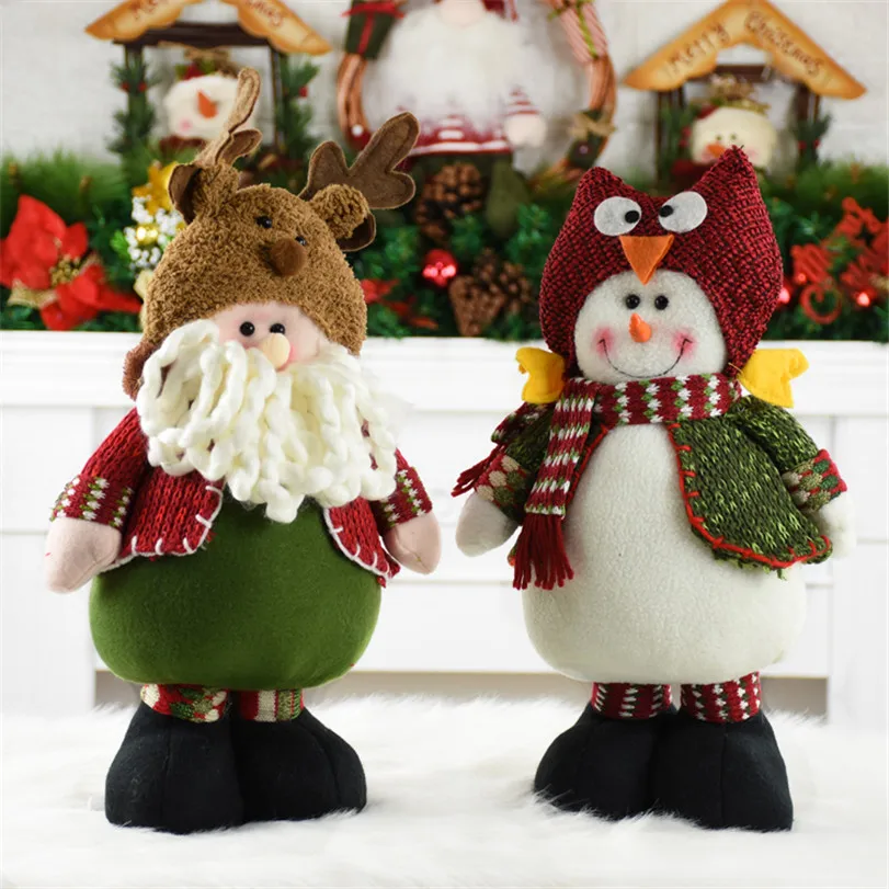 

Рождественское украшение для елки, отца, Рождественские куклы, Санта-Клаус, снеговик, игрушки, рождественские фигурки, подарок на Новый год