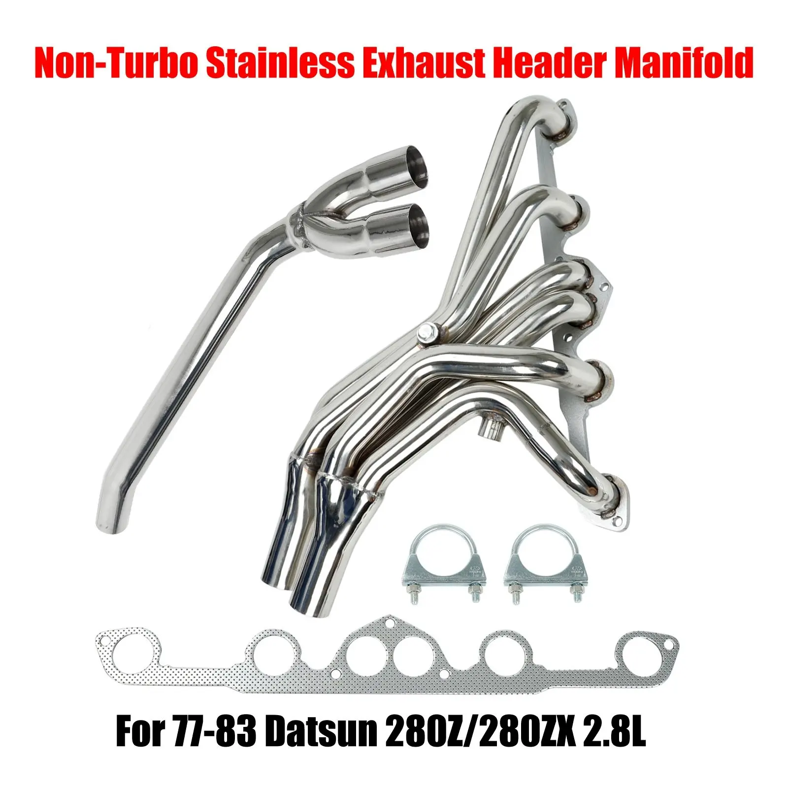 

Stainless Exhaust Header Manifold For 77-83 Datsun 280Z/280ZX 2.8L Non-Turbo