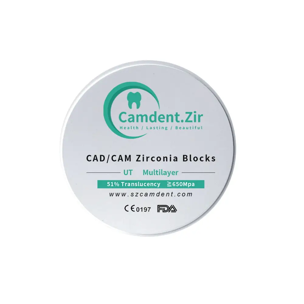 

UT Series 95*18mm White Vita 16+ Preshaded Cad Cam Dental Ceramic Zirconia Block