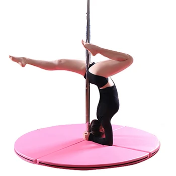 120*5-10cm Foldable Pole Dancing Protect Mat Round Yoga Mats Indoor Gym Fitness Equimpment Exercise Sports Safety Pads Men Women