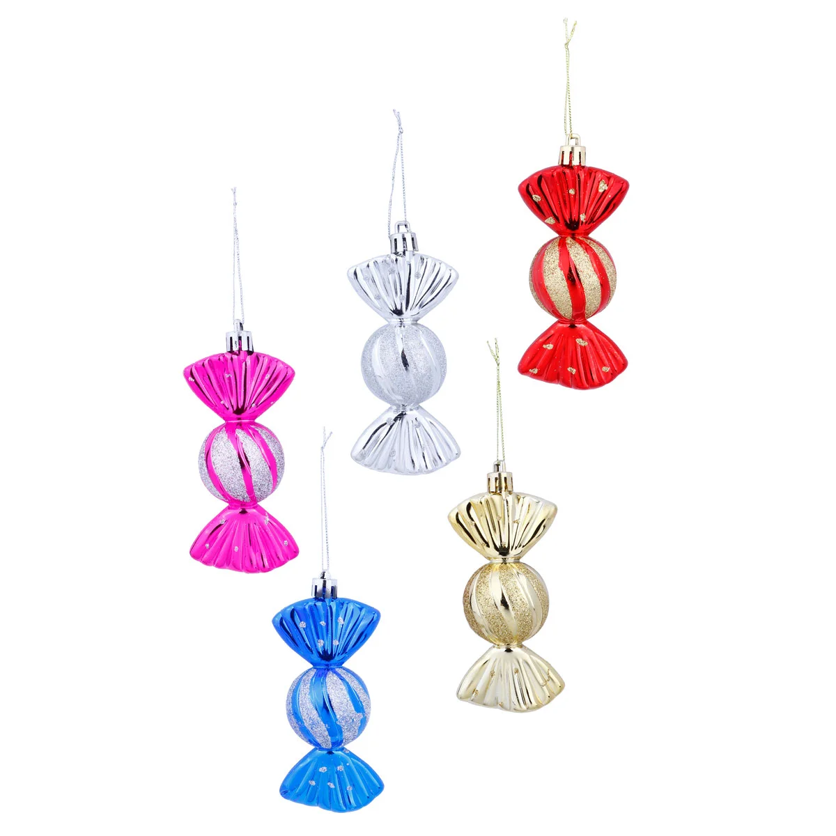 

Украшения для рождественской елки, подвесные украшения, украшение, леденец, блестящие подвески, праздничные