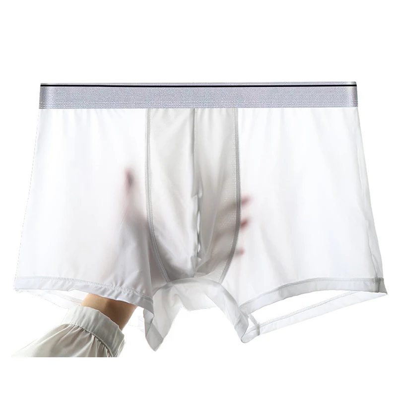 Men's Plus Size Underwear Men Boxer Briefs Ice Silk Ultra-Thin Breathable Plus Size Boxers 5XL 6XL 7XL 8XL 9XL 10XL 11XL 12XL