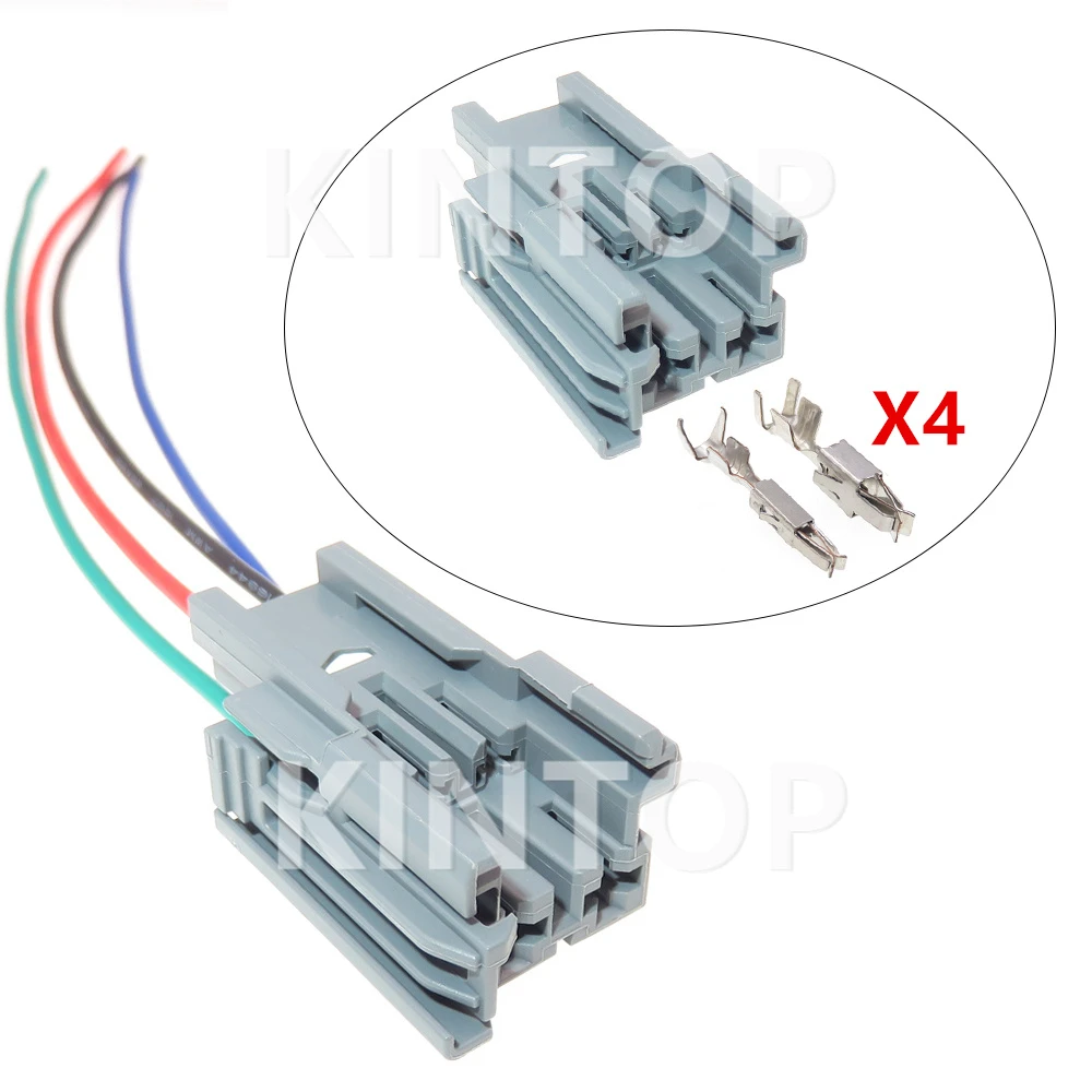 

1 Set 4 Pins 1326490-3 Car Plastic Housing Socket Automobile Wiring Terminal Connector with Cables